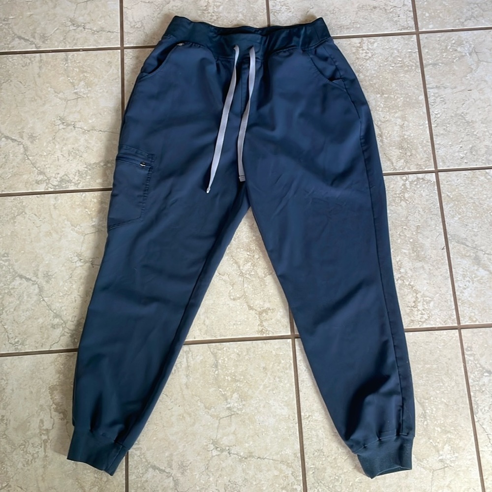 Figs high waisted Zamora joggers in Dark Harbor